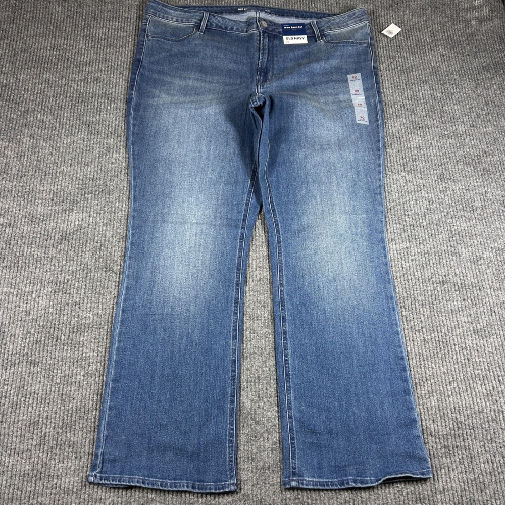 Old Navy Jeans Womens 20 Wow Boot-Cut Mid-Rise Blue Denim NWT